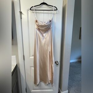Mia Shiny Satin Convertible Dress